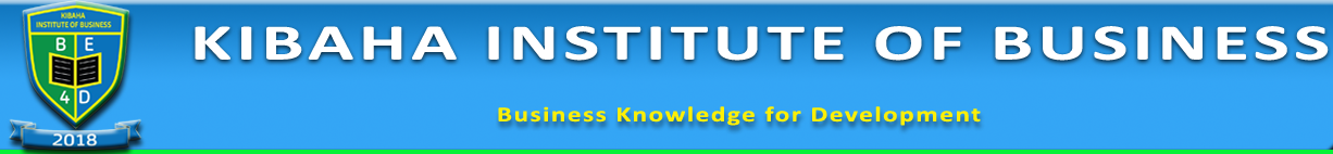 KIBAHA INSTITUTE OF BUSINESS